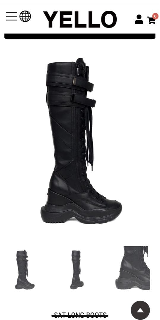 YELLO SAT LONG BOOTS ブラック Lサイズ
