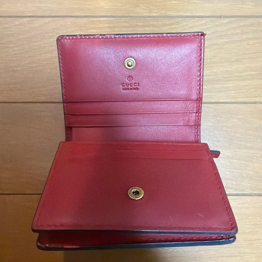 GUCCI さくらんぼ 2つ折り財布 ストーン一部なし