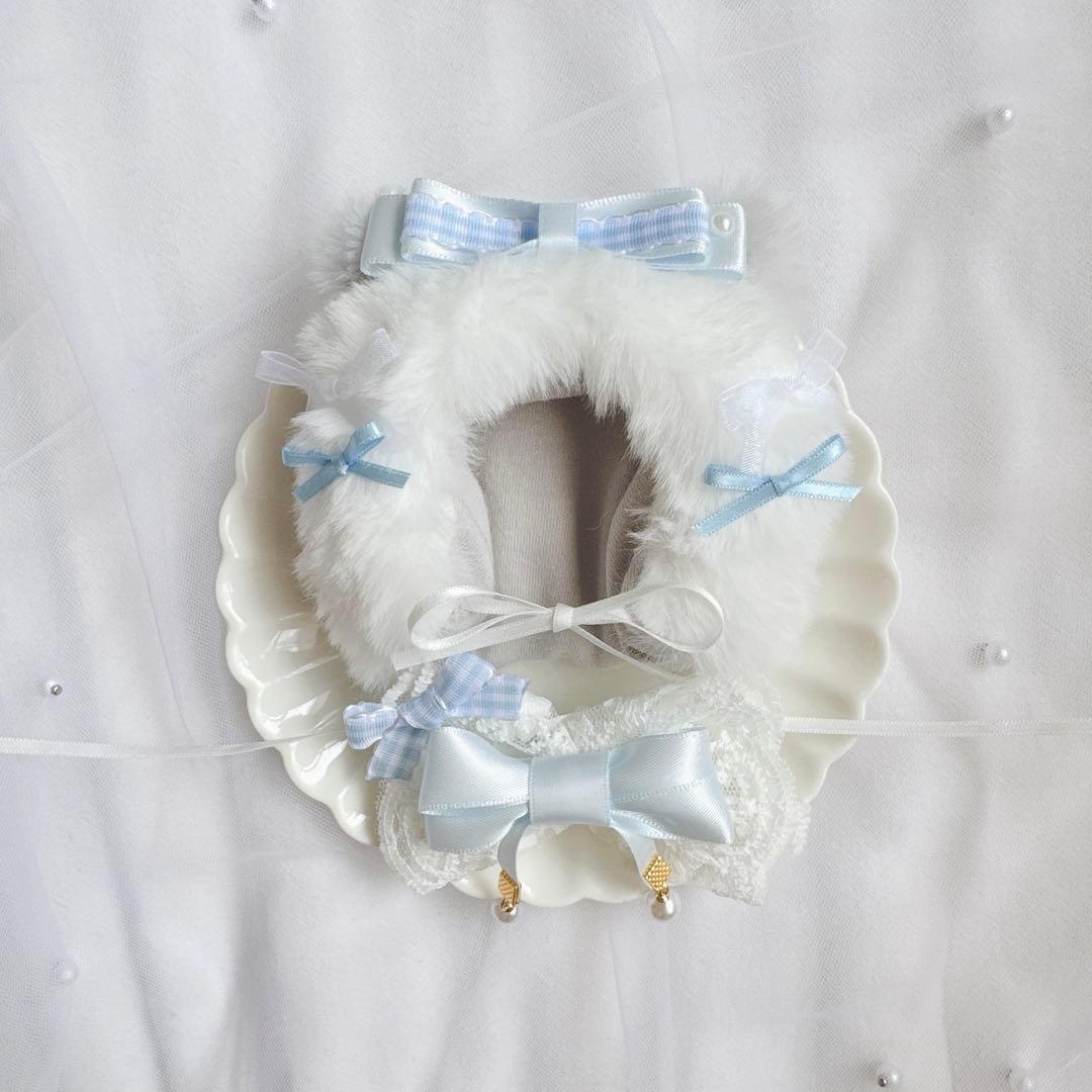 【まむ】にじぱぺっと ぬい服 10cm 帽子 被り物 着ぐるみ リボン