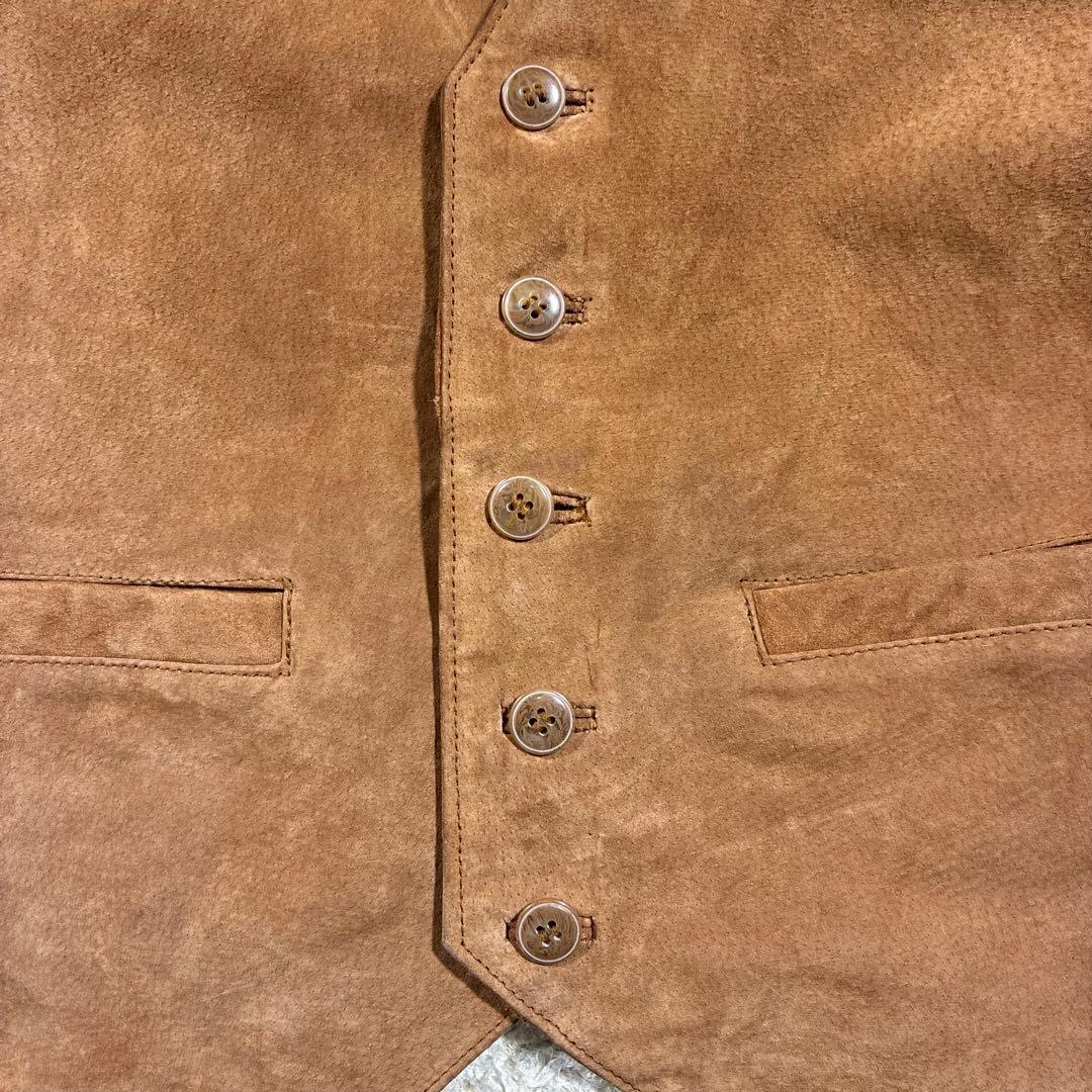 Y2K 00s オールドユニクロ レザー ベスト ジレ 本革 UNIQLO