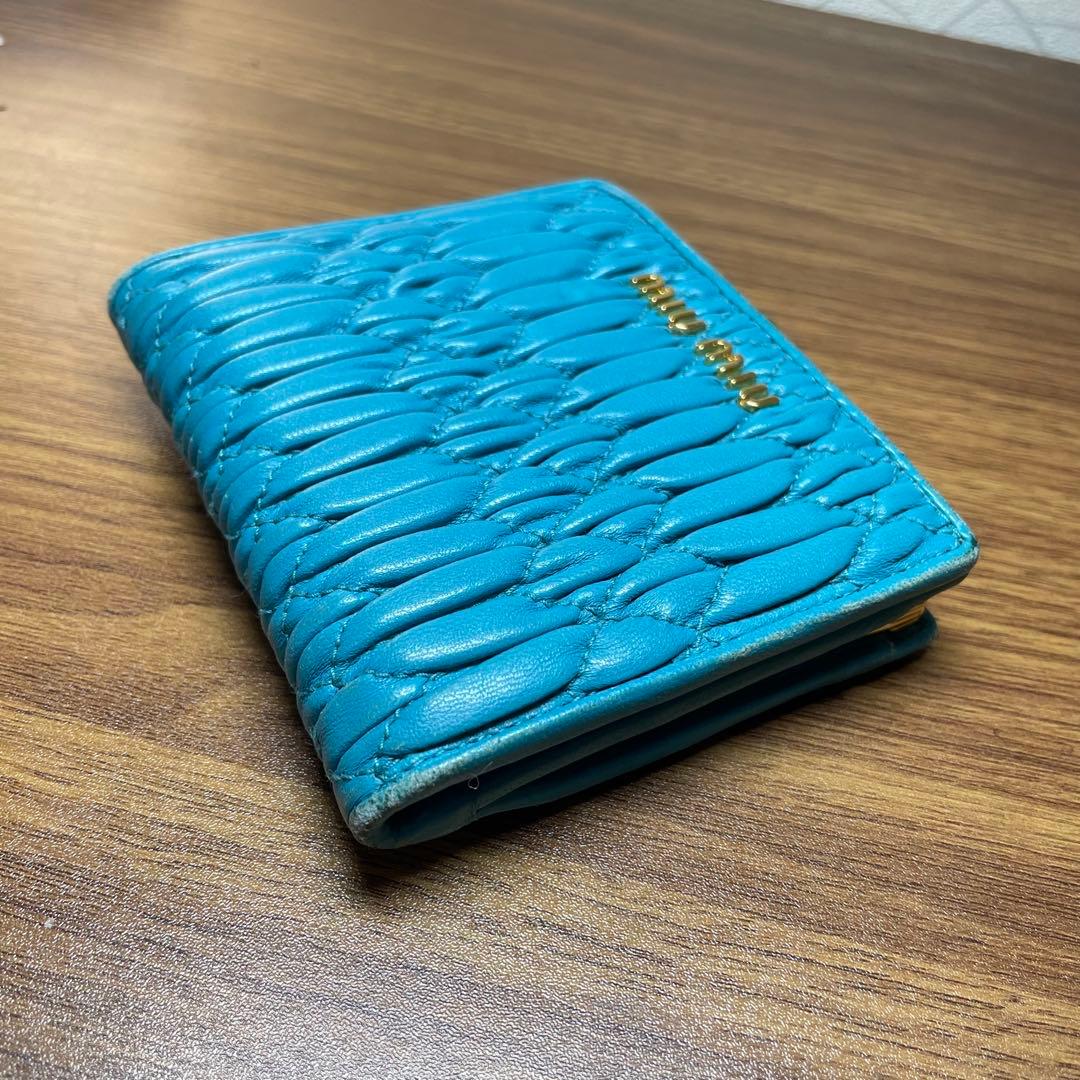 【極美品】MIUMIU ミュウミュウ マテラッセ がま口 二つ折り財布