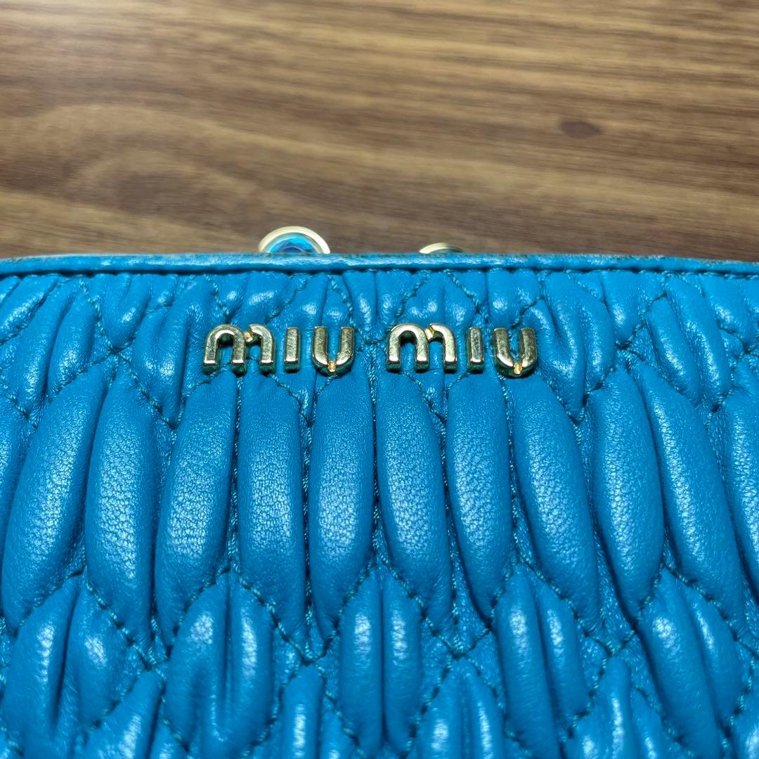 【極美品】MIUMIU ミュウミュウ マテラッセ がま口 二つ折り財布