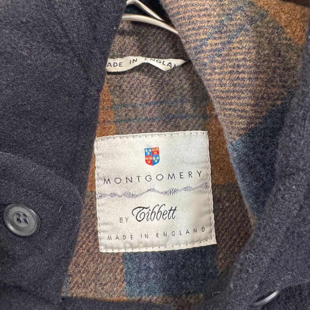 MONTGOMERY ダッフルコート UK42 L相当 カシミヤ混 裏地チェック