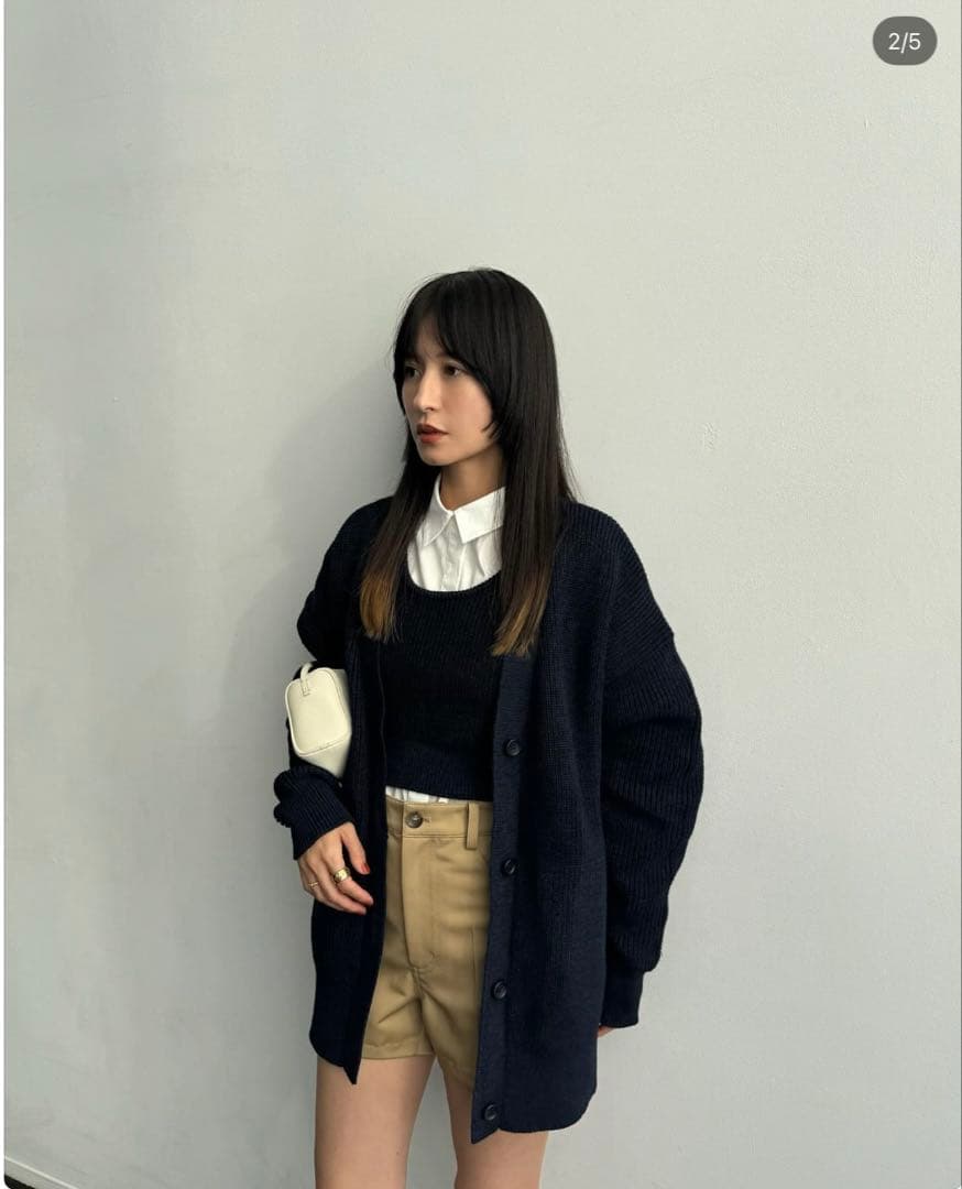 トップス CLANE BUSTIER SET KNIT CARDIGAN