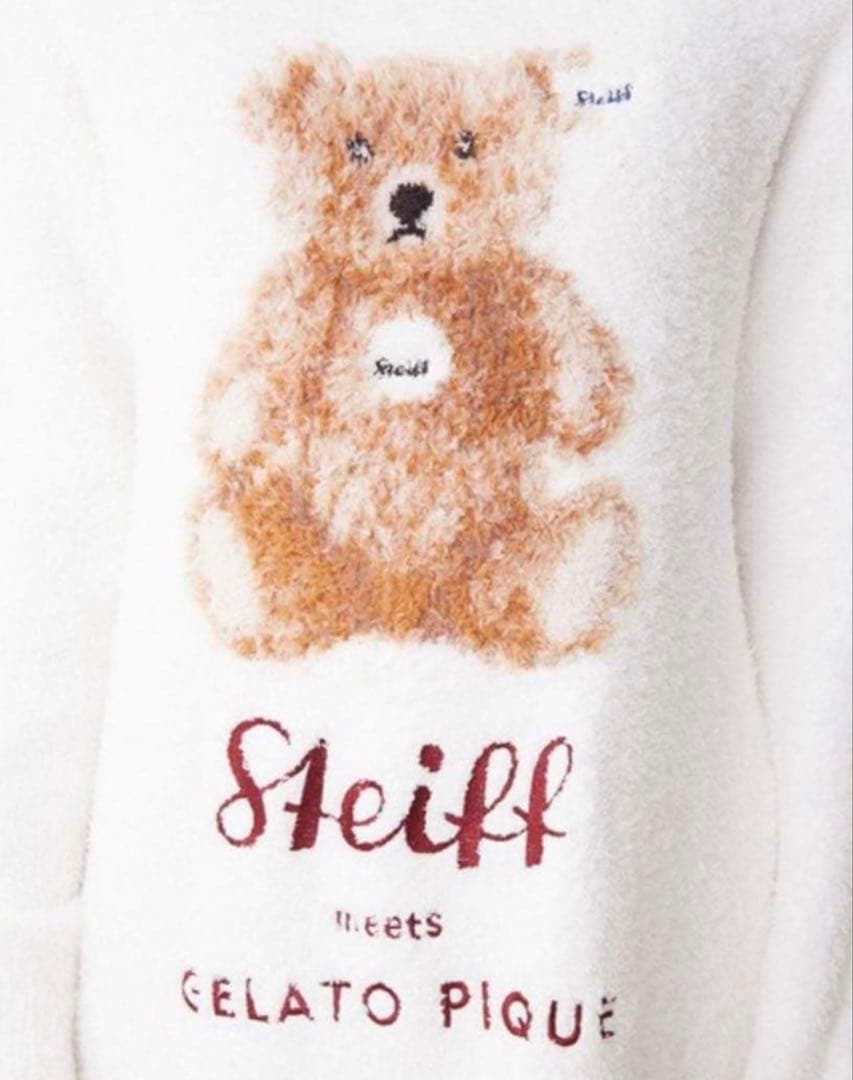 ジェラートピケ×Steiff コラボ テディベア ルームウェア ホワイト完売品
