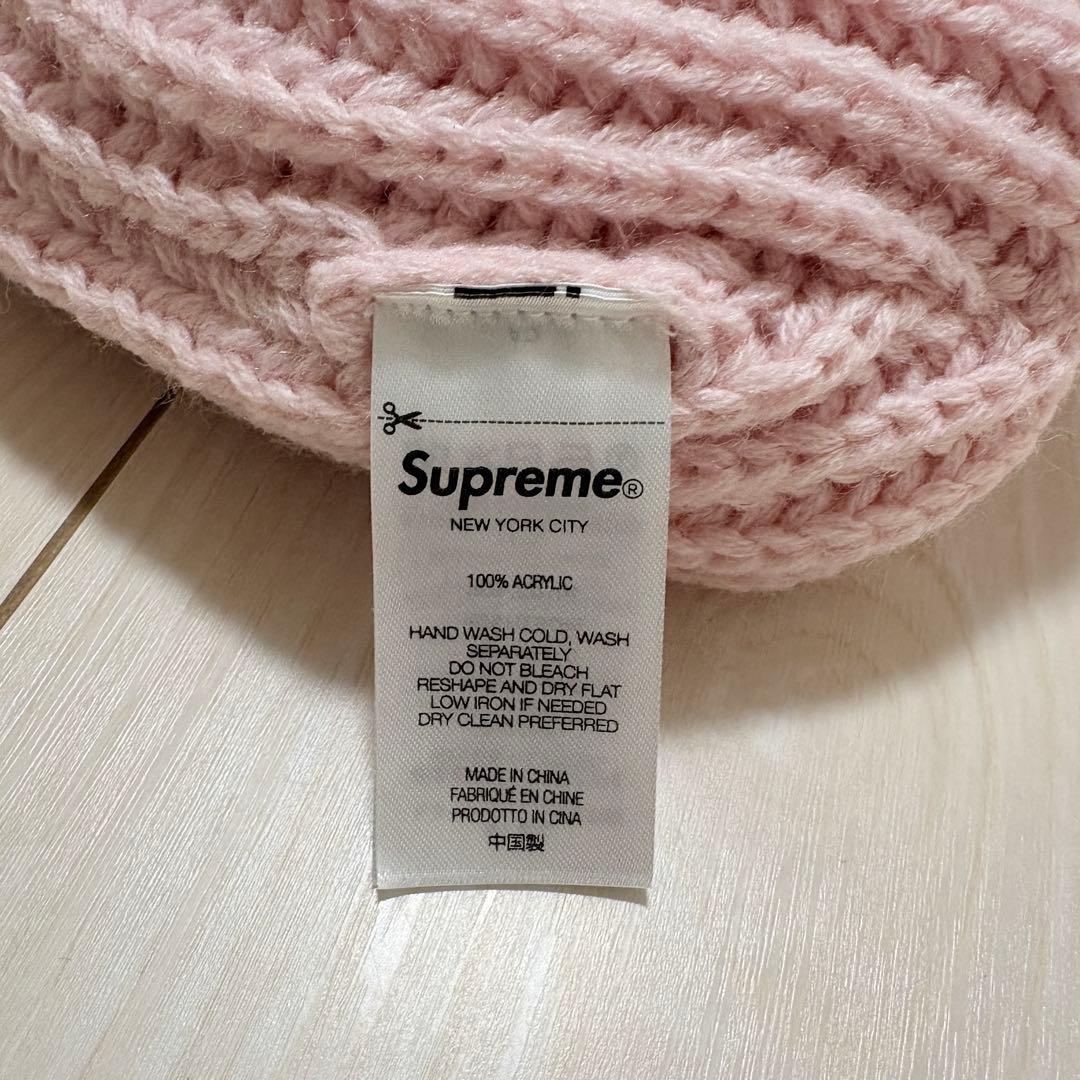 【Supreme 】Classic Logo Beanie Pink