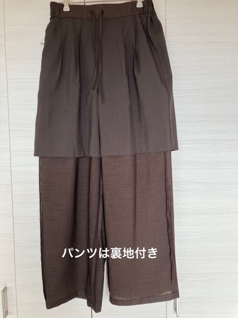 【美品】green label relaxingリネンライクセットアップ38