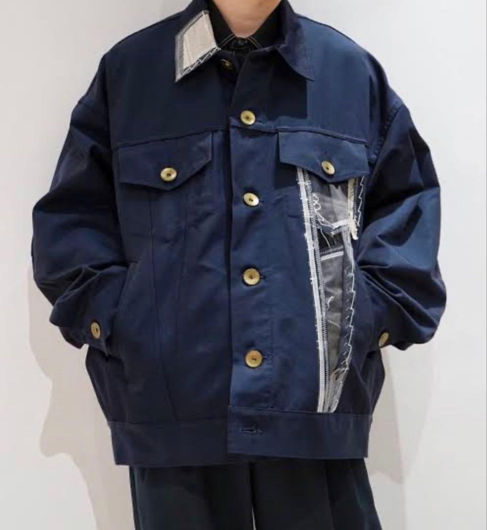 kolor TRUCKER JACKET 春夏 ネイビー