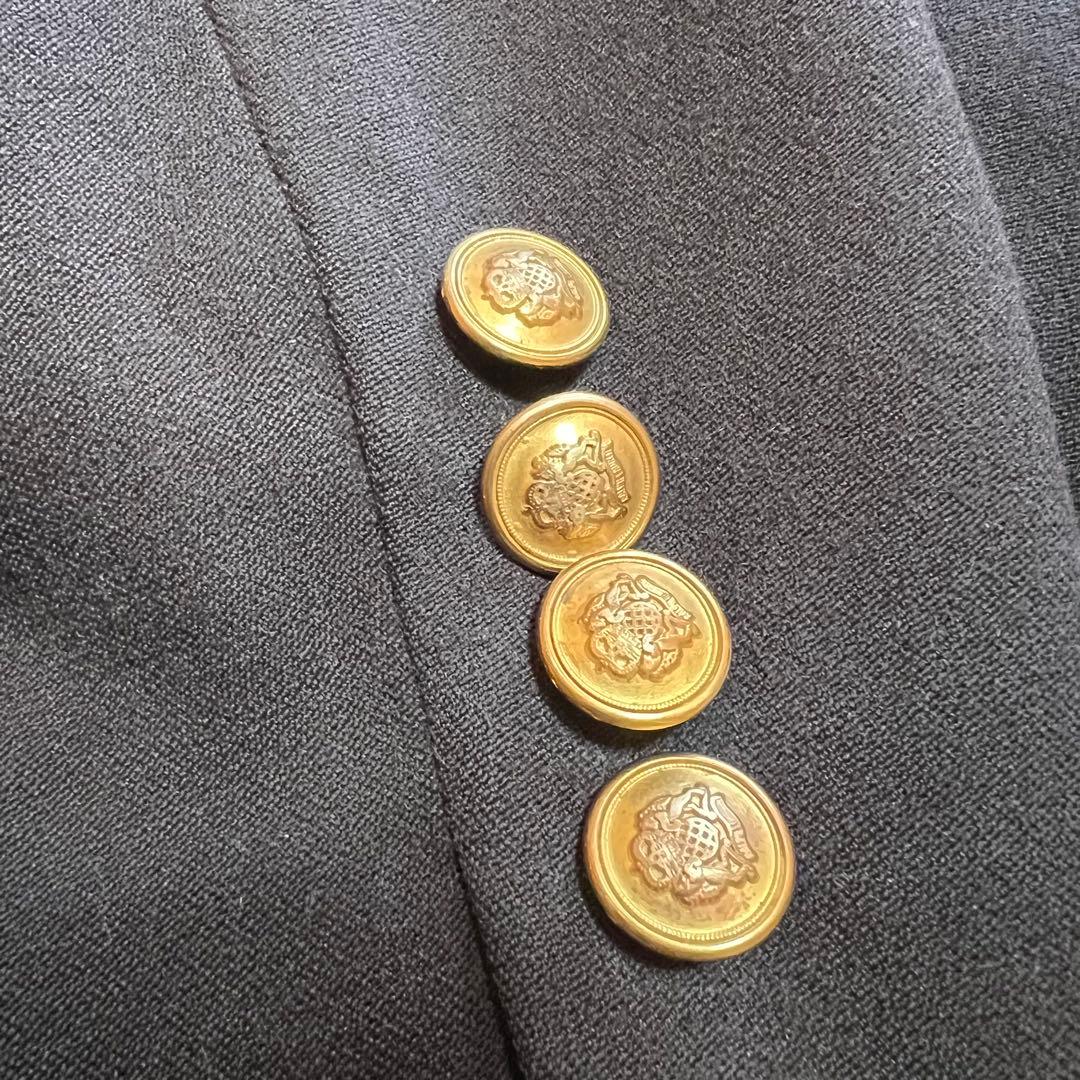 ラルフローレン 紺ブレ 金ボタン ダブル エンブレム USA製
