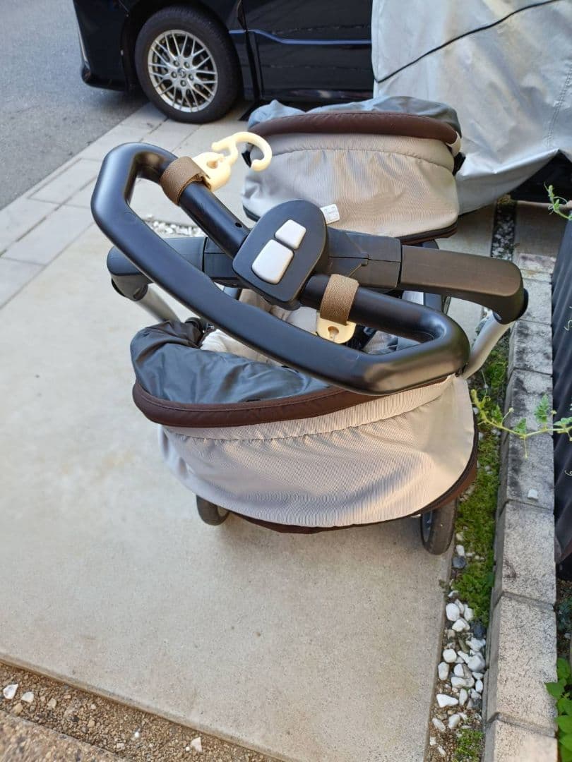Peg Perego 双子用ベビーカー グレー/ブラック　双子用バギー説明書付き
