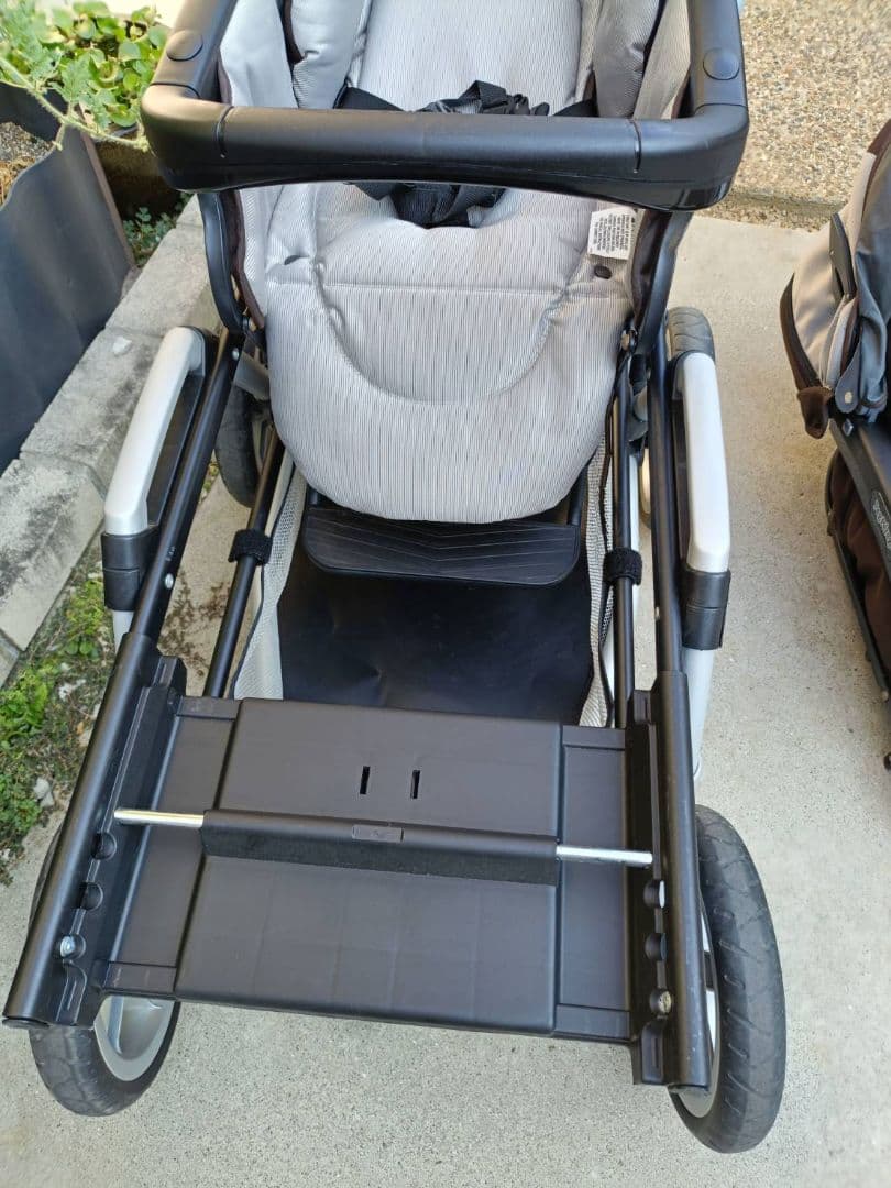 Peg Perego 双子用ベビーカー グレー/ブラック　双子用バギー説明書付き