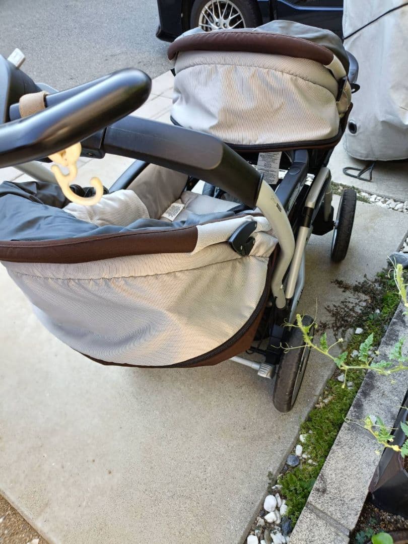 Peg Perego 双子用ベビーカー グレー/ブラック　双子用バギー説明書付き