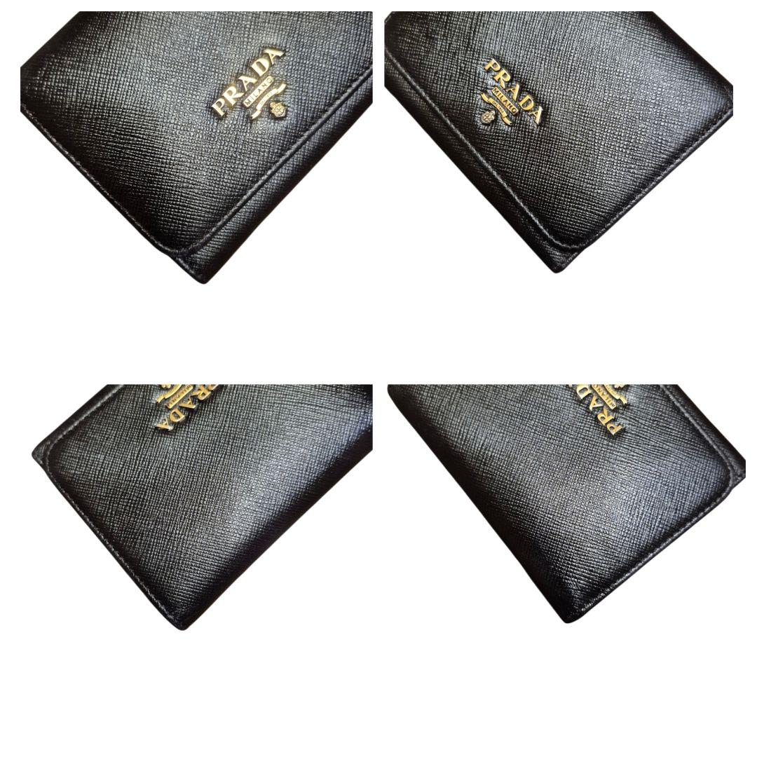 ＰＲＡＤＡ　プラダ　サフィアーノ　ゴールド金具　三つ折り財布 a
