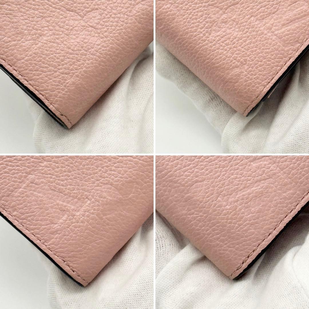 超極美品 近年物✨ルイヴィトン アンプラント ポルトモネロザリ 折り財布 ピンク