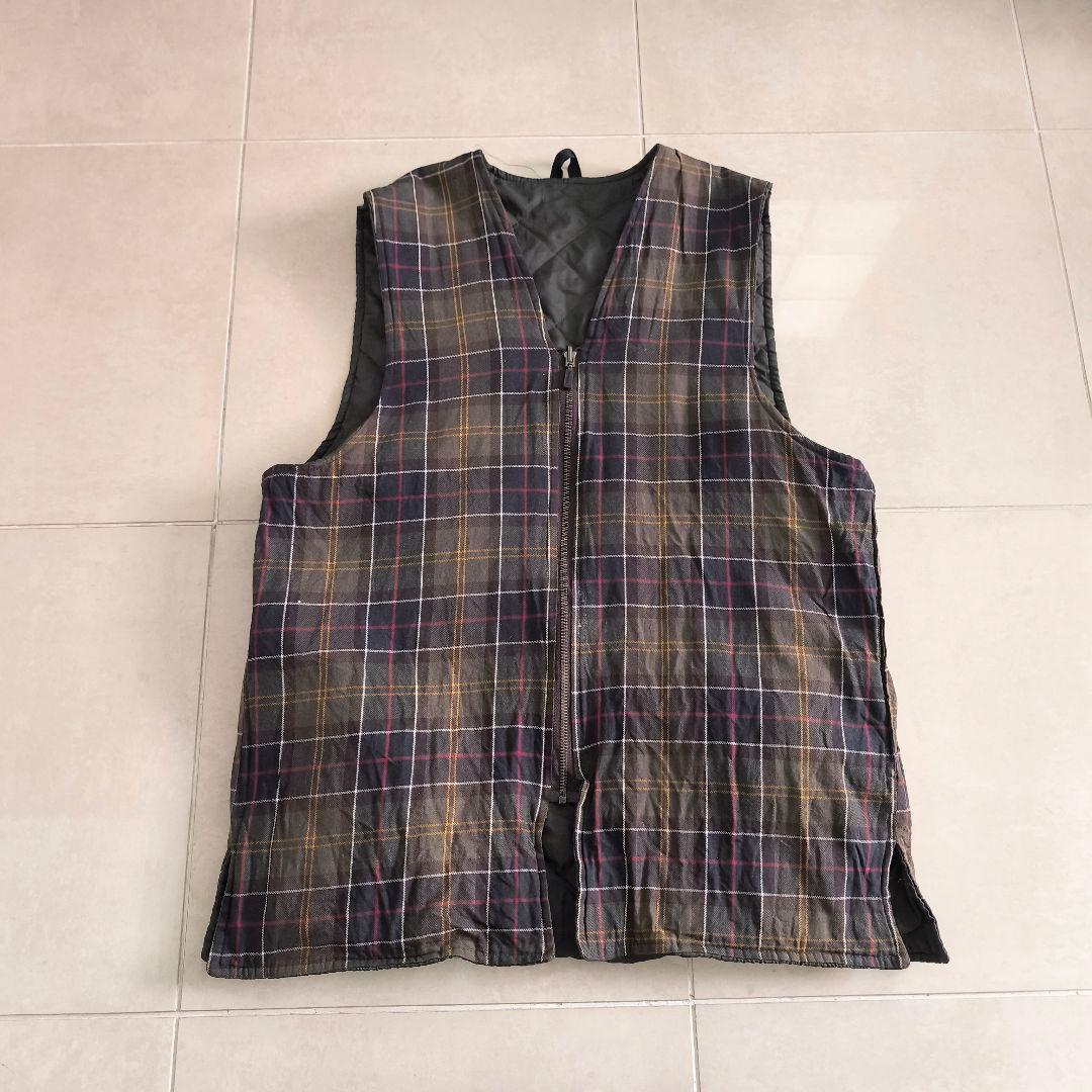 Barbour　バブアー　リバーシブル　チェック　キルティングベスト