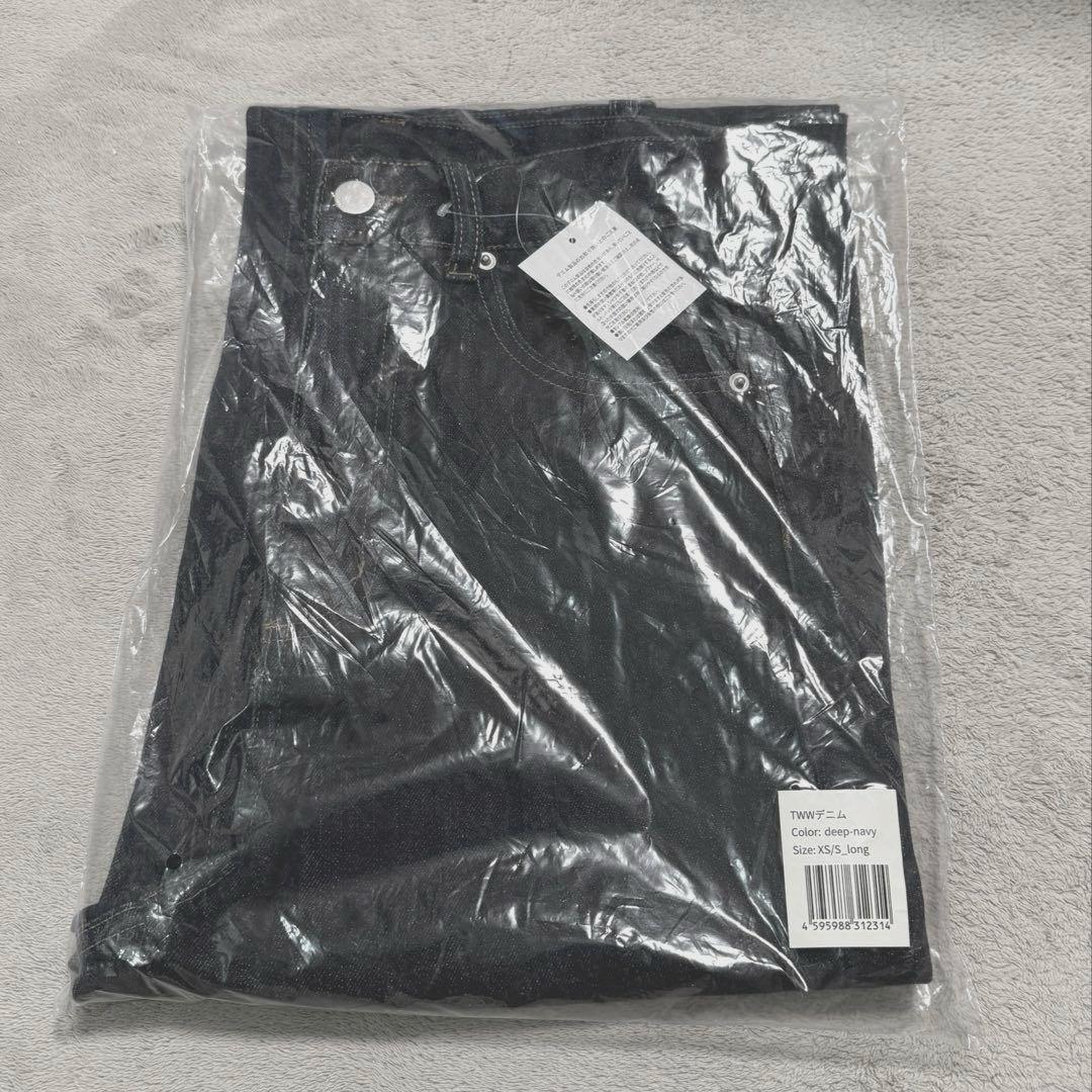 【タグ付き】TWWデニム deep-navy XS/S long 骨格ウェーブ
