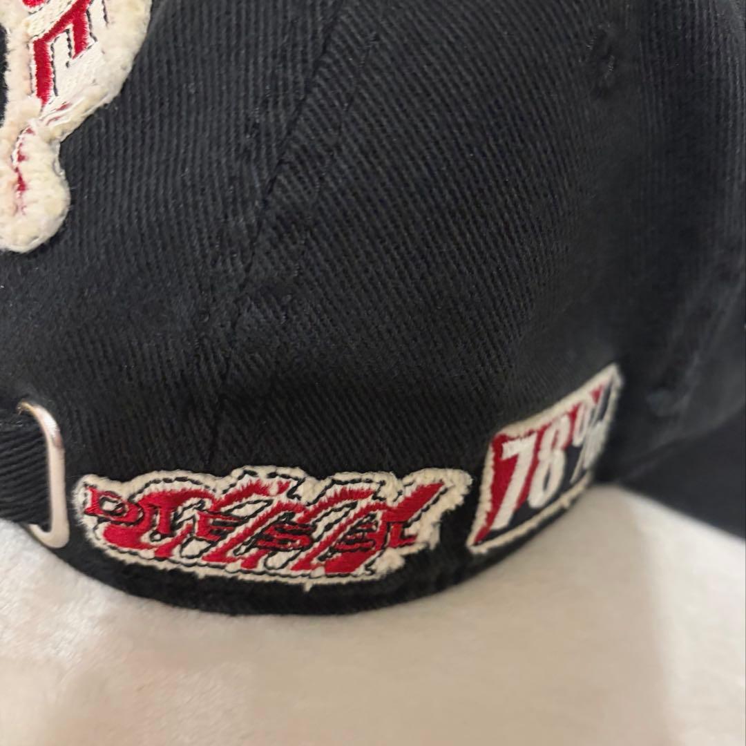 【美品・匿名配送】DIESEL黒キャップ ヴィンテージ加工