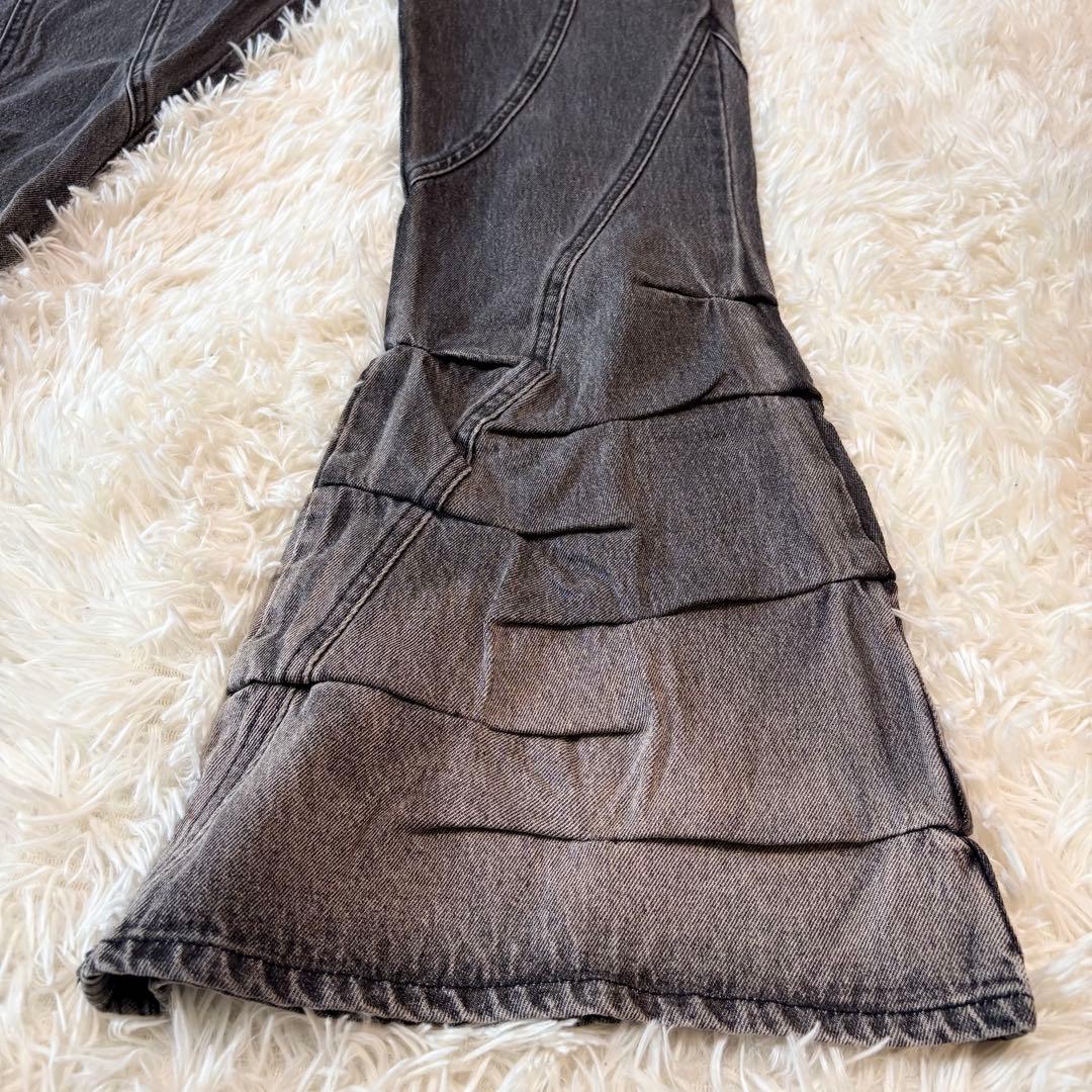 ダーリッチ ルーズクッションデニムパンツ BLK XSサイズ