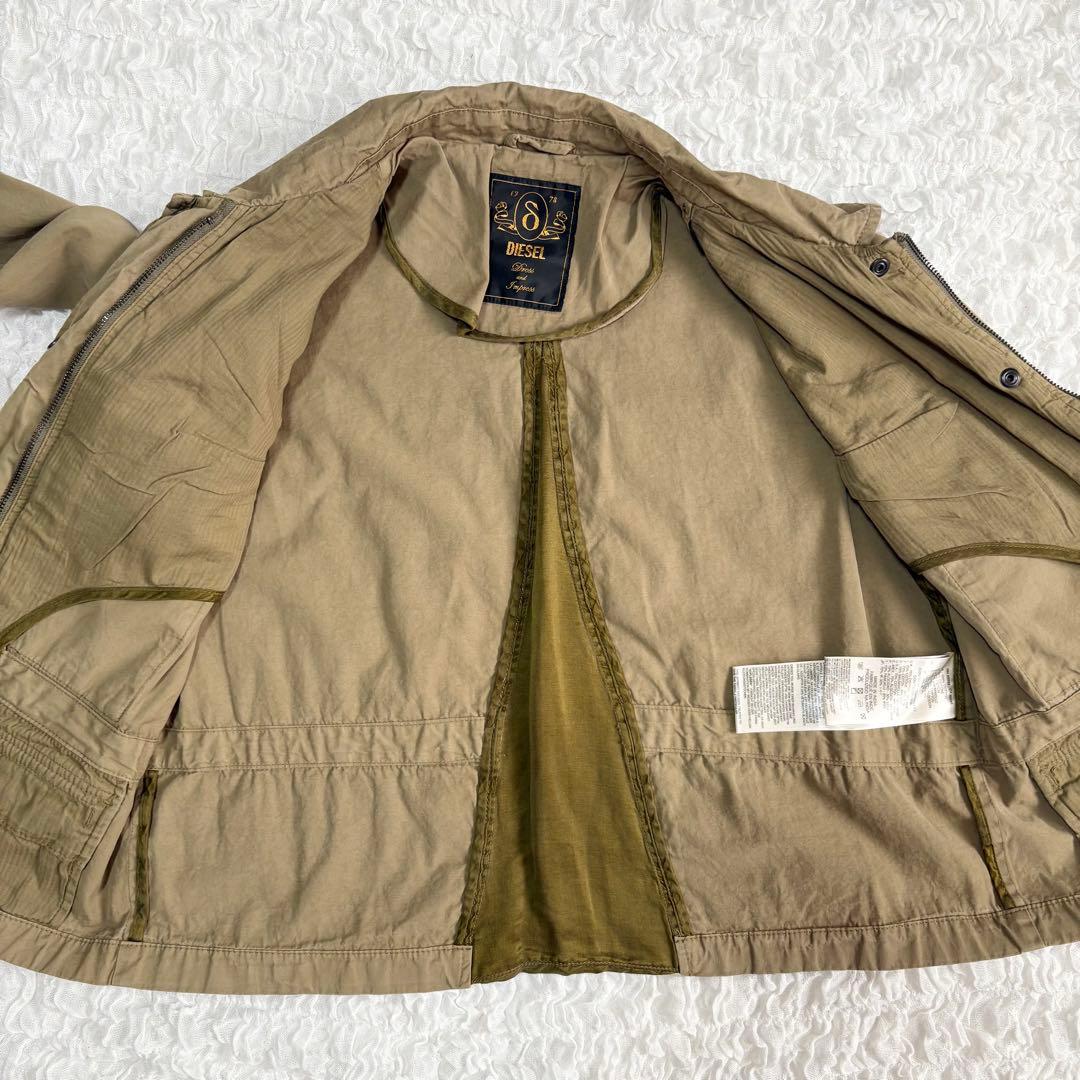 DIESEL カーキ ミリタリージャケット ビーズ ビジュー 00s y2k