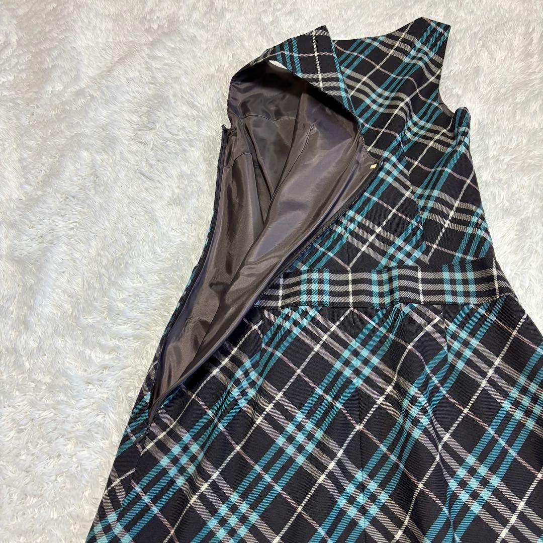 BURBERRY BLUE LABEL ノバチェック プリーツ ロゴ ワンピース