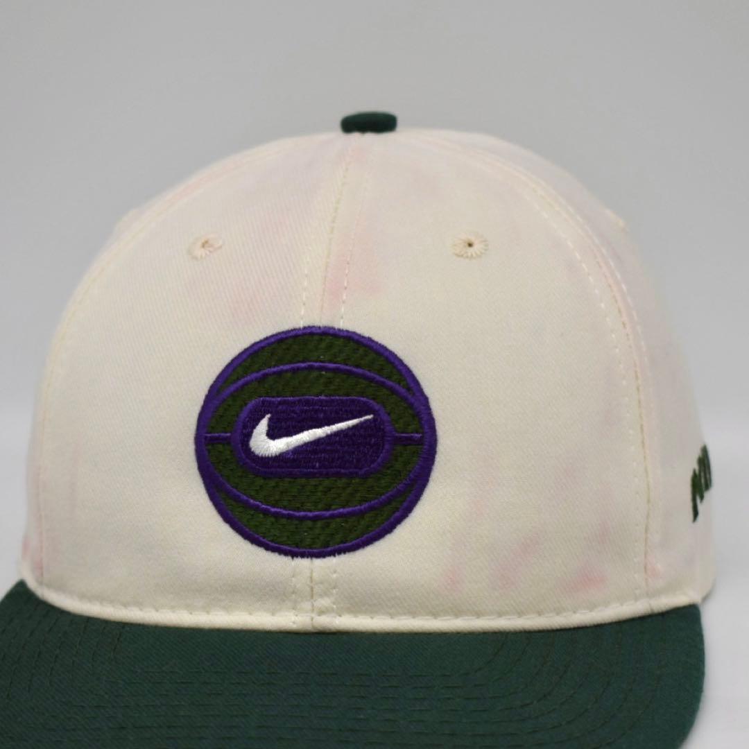 90s USA製 ビンテージ NIKE ナイキ 刺繍 キャップ バスケットボール