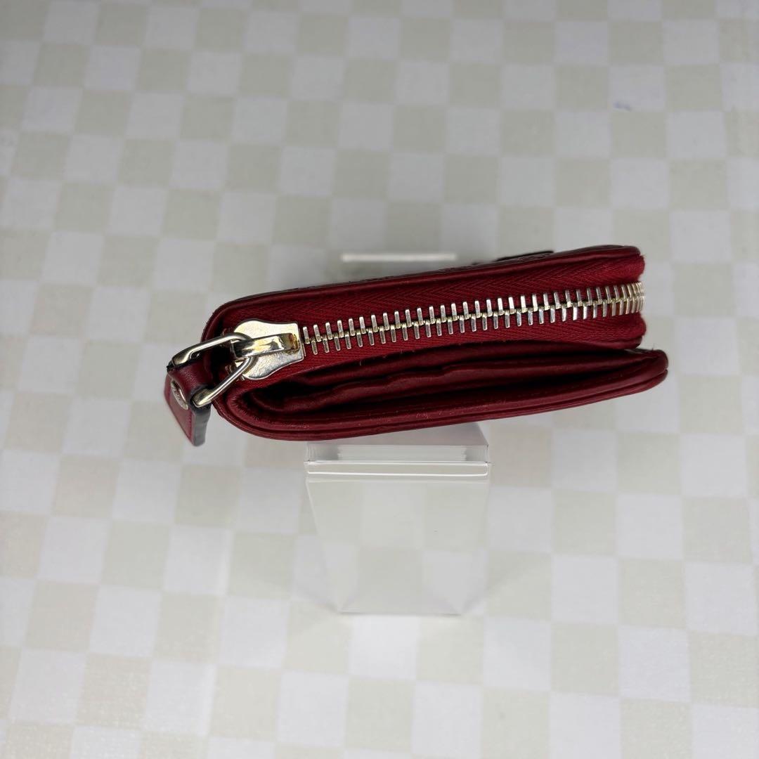 極美品　GUCCI グッチ　二つ折り財布　レザーシマ　M08