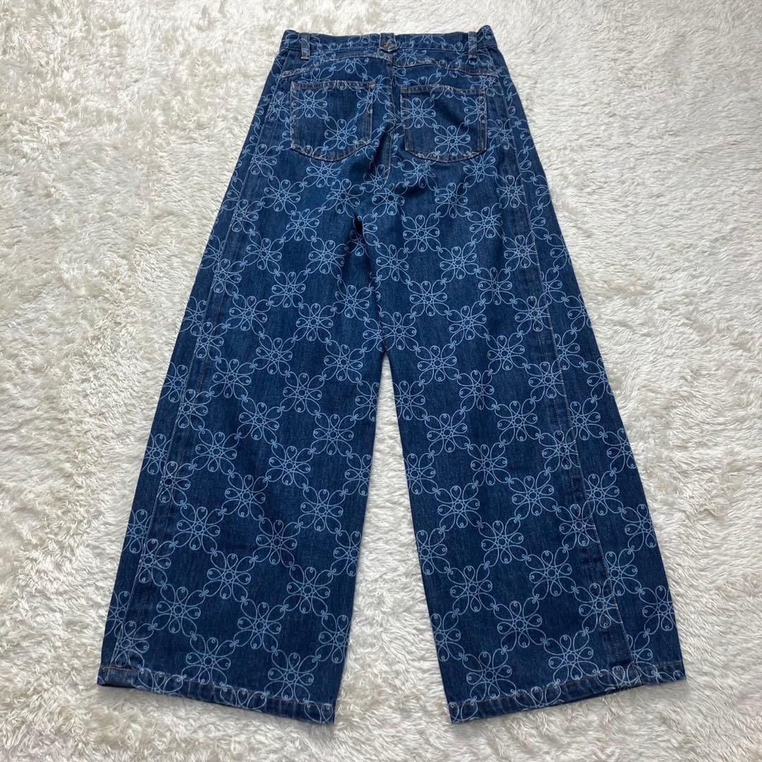 今期✨　2025年　リリーブラウン　ルーズフィットワイドデニムパンツ　美脚　1