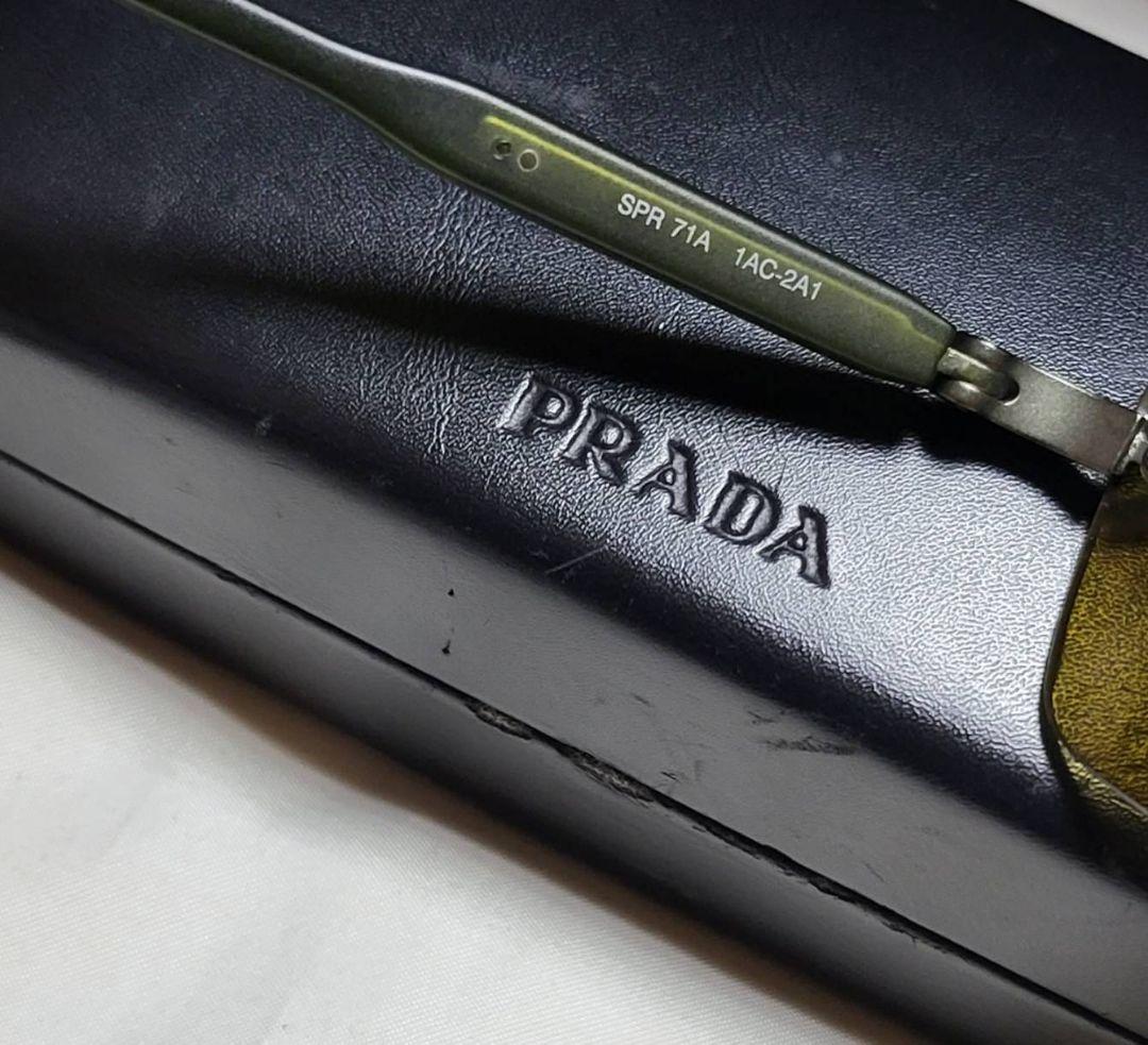 ◆PRADA　プラダ◆ロゴ付き　リムレス　サングラス　ケース付き