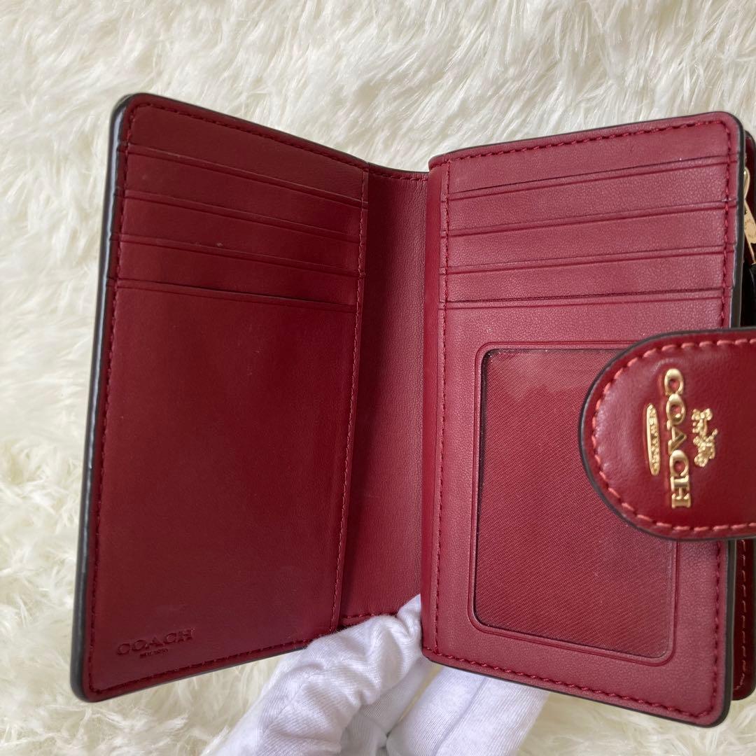 COACH コーチ シグネチャー チェリー柄 二つ折り財布