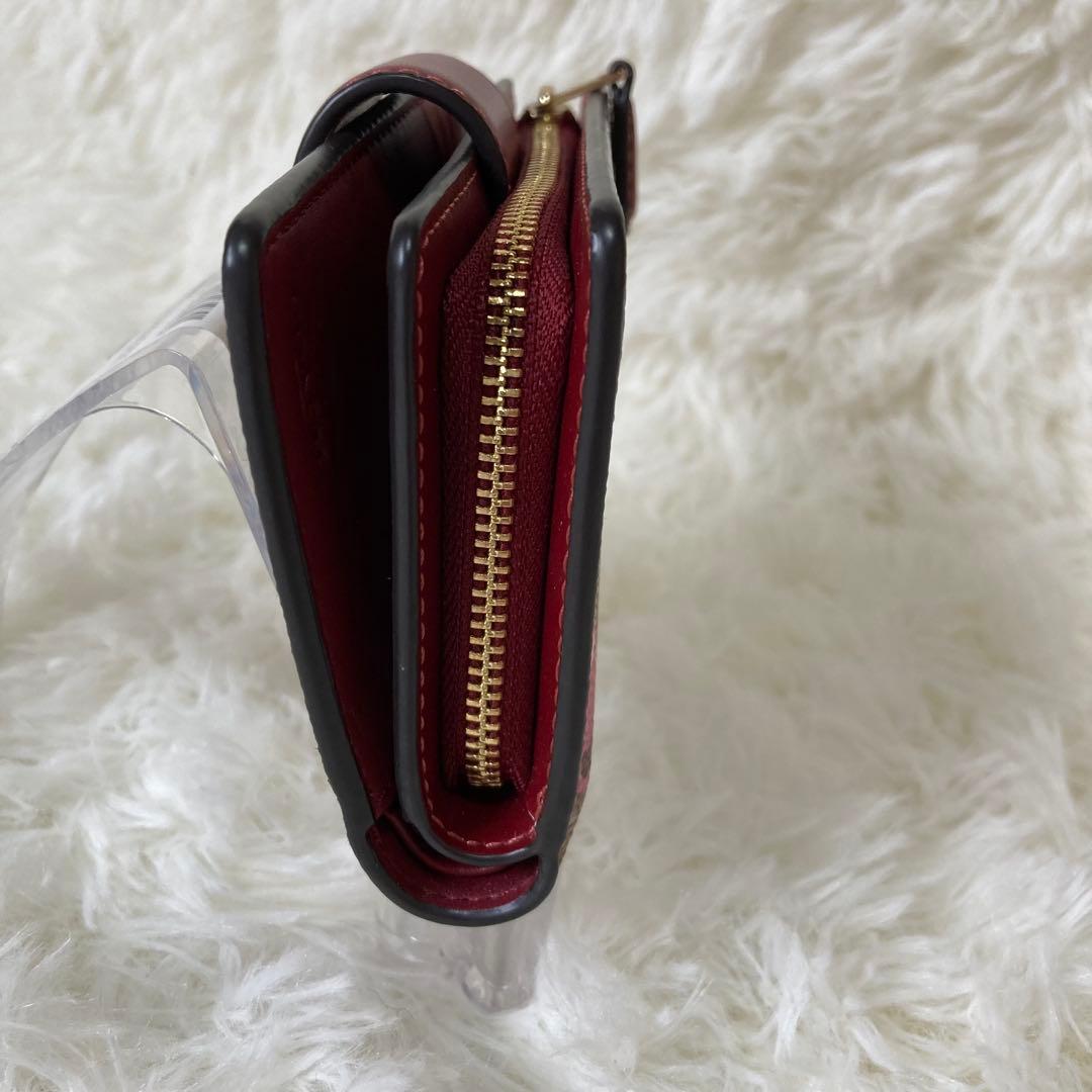 COACH コーチ シグネチャー チェリー柄 二つ折り財布
