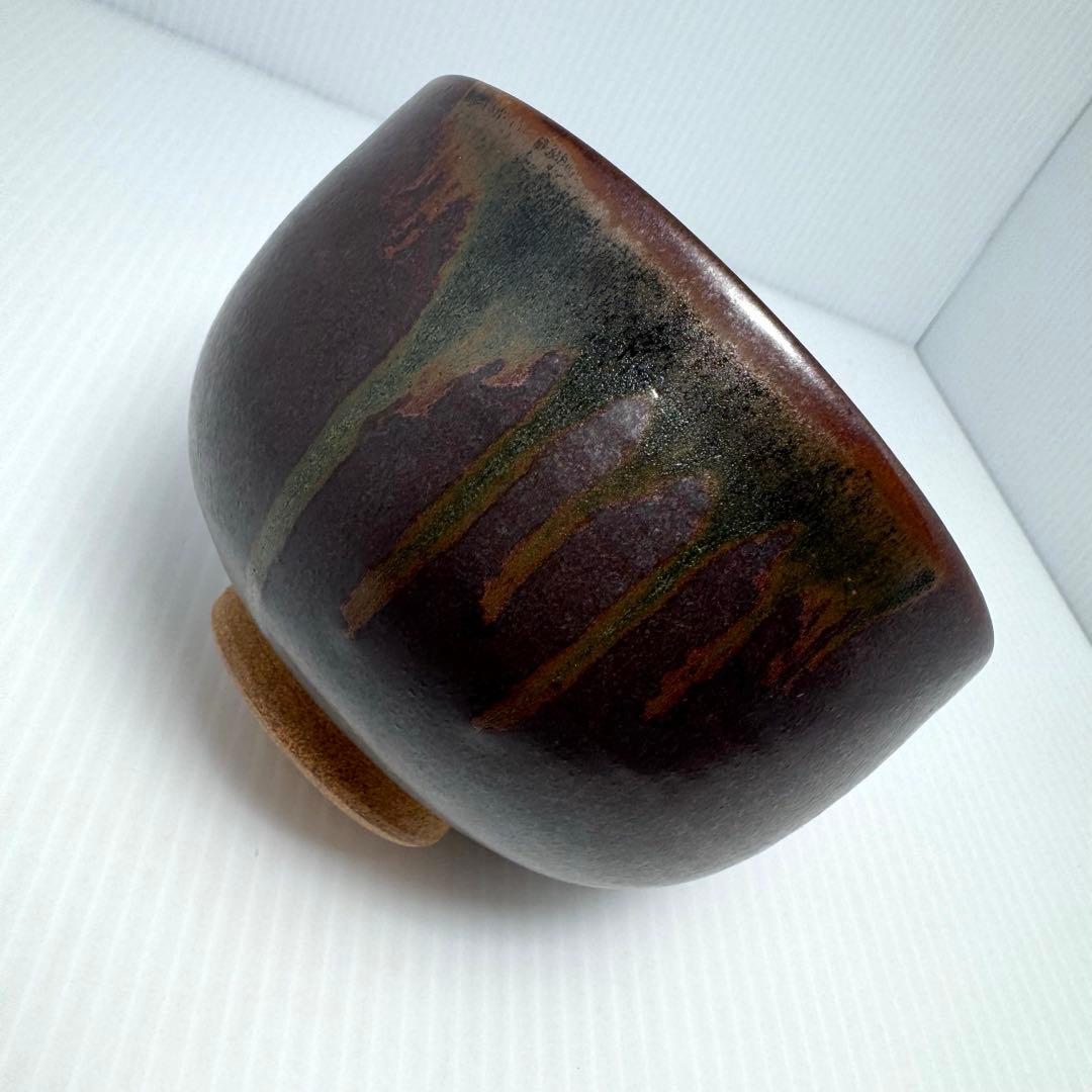 新品 薩摩焼 渓山窯 黒薩摩 茶盛 茶碗 抹茶椀 鹿児島 伝統工芸 共箱 説明書