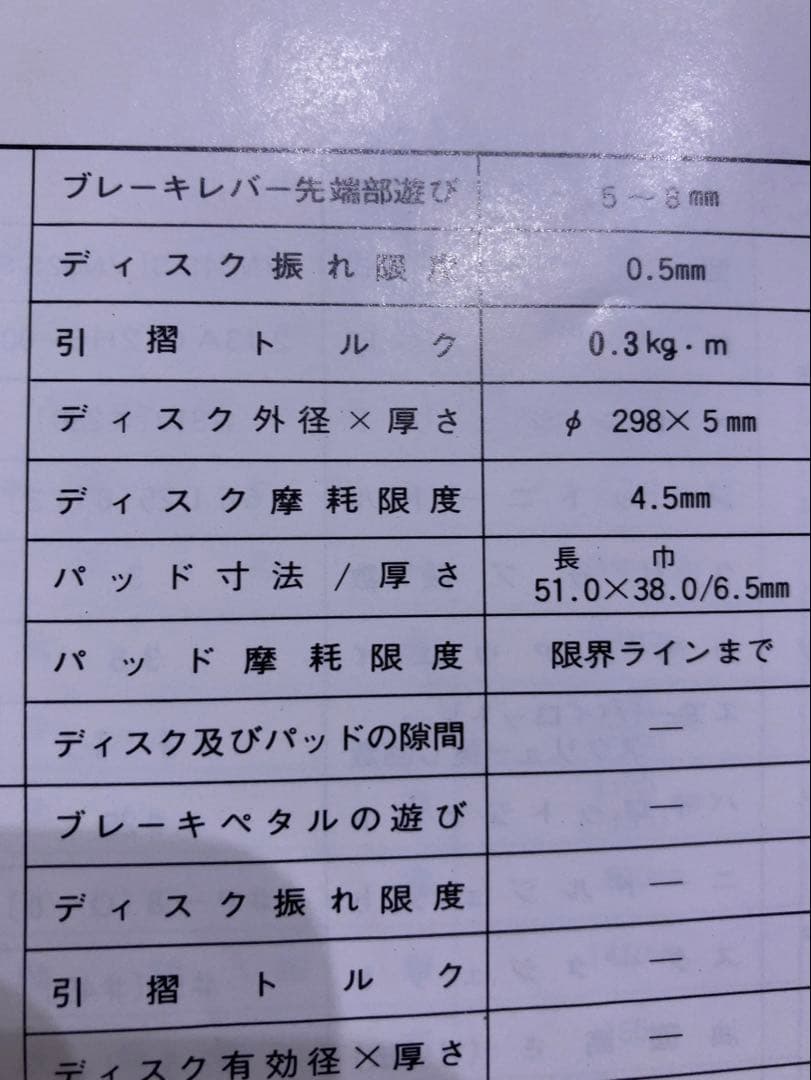 ヤマハ純正　初期型sr400ブレーキディスク 298mm 黒/シルバー