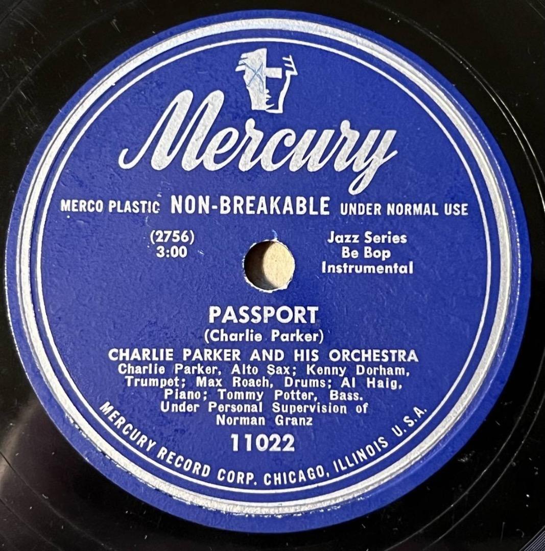 洋楽 CHARLIE PARKER MERCURY 78 Passport/ Visa