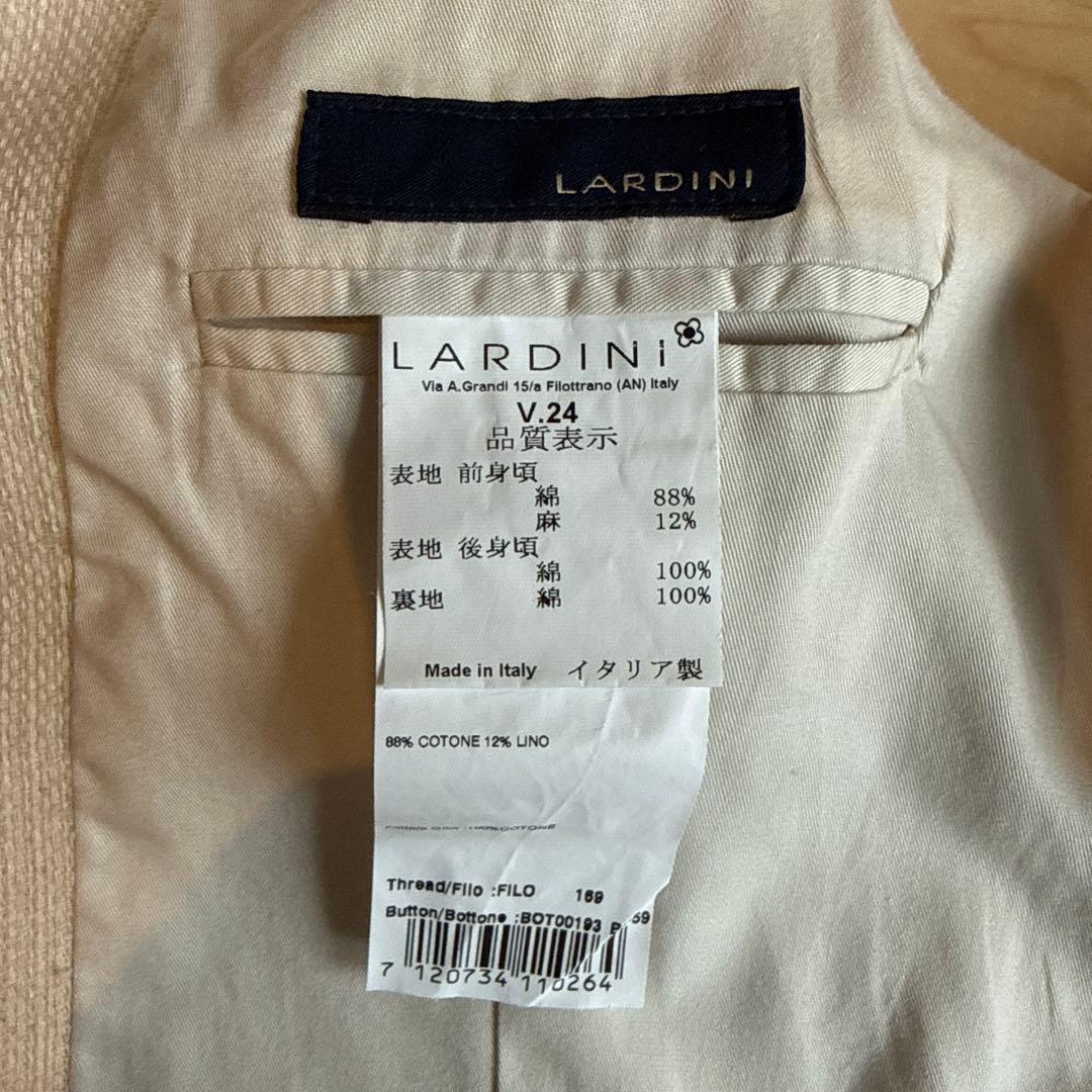 LARDINI コットンリネン ジレベスト ブートニエール付き 結婚式