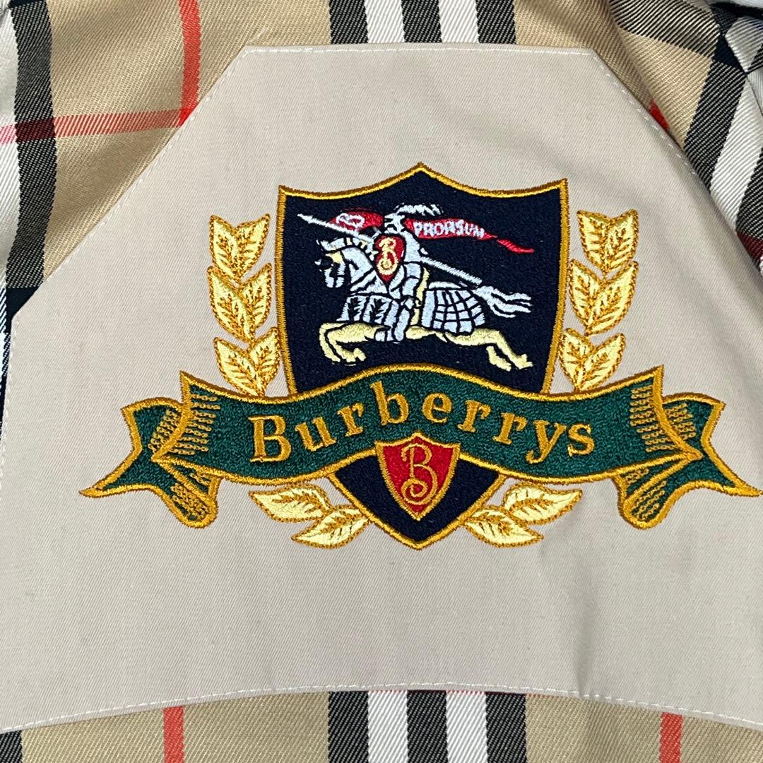 Burberrys バーバリー ノバチェック 金ボタン フード付き コート M