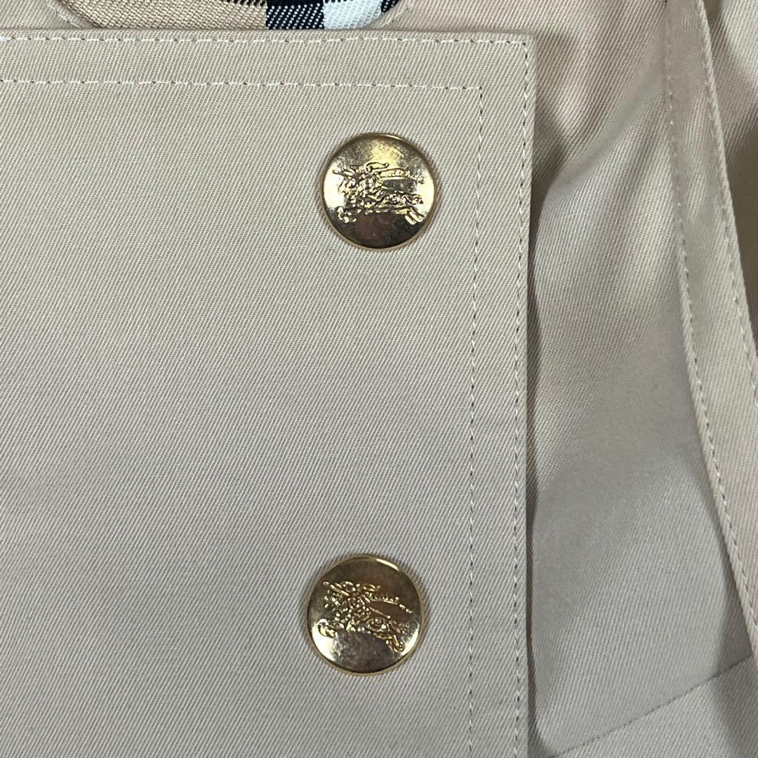 Burberrys バーバリー ノバチェック 金ボタン フード付き コート M