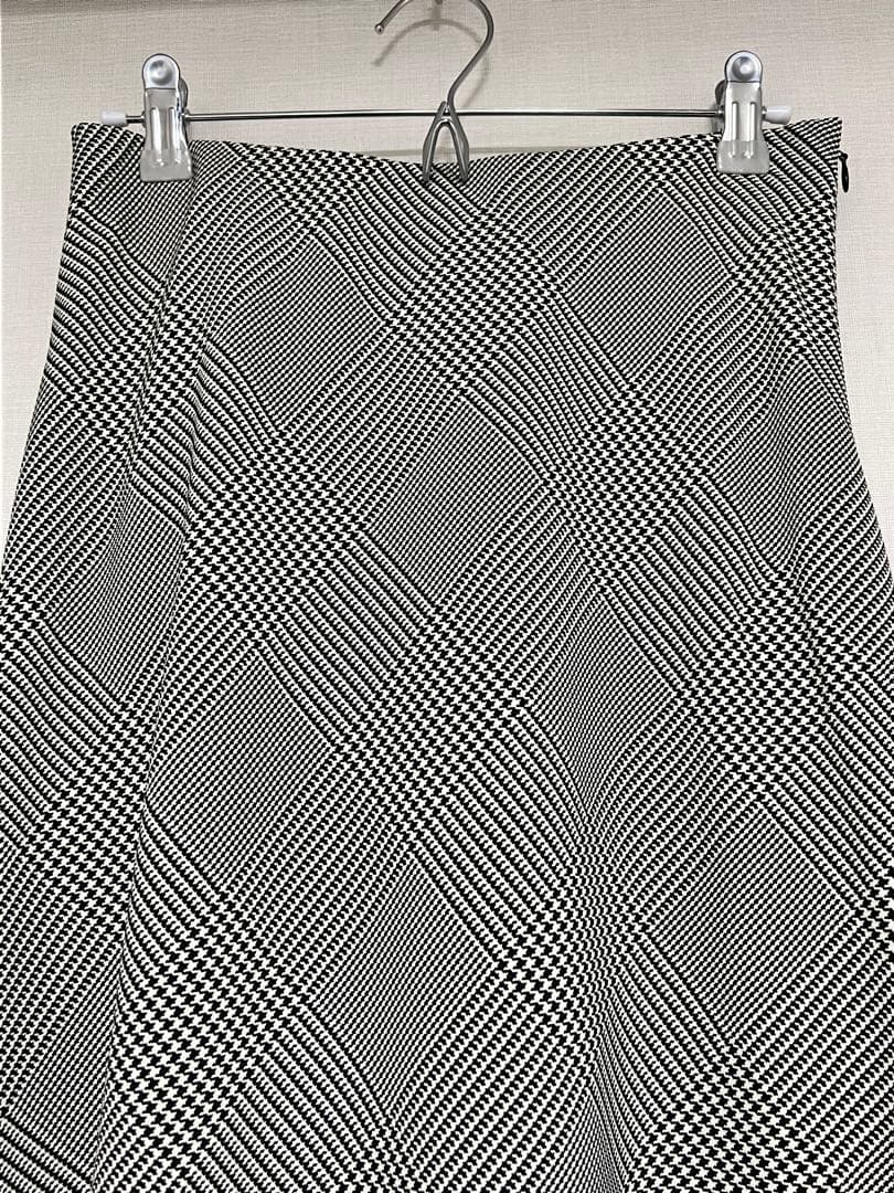 火花様**UNITED ARROWS フレアマキシスカート グレー チェック