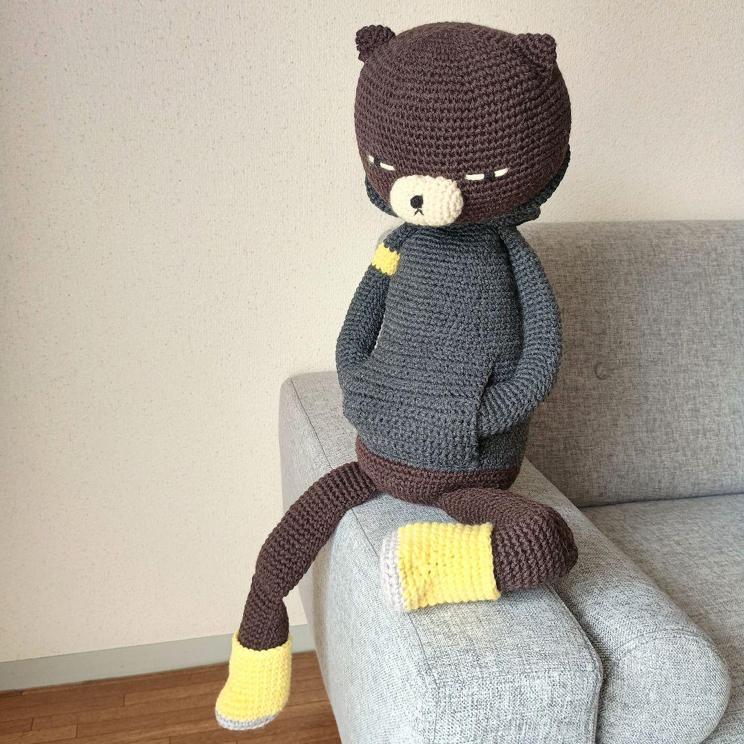 あみぐるみ　ハンドメイド　雑貨　パーカー　ブーツ　BIG　ねこ