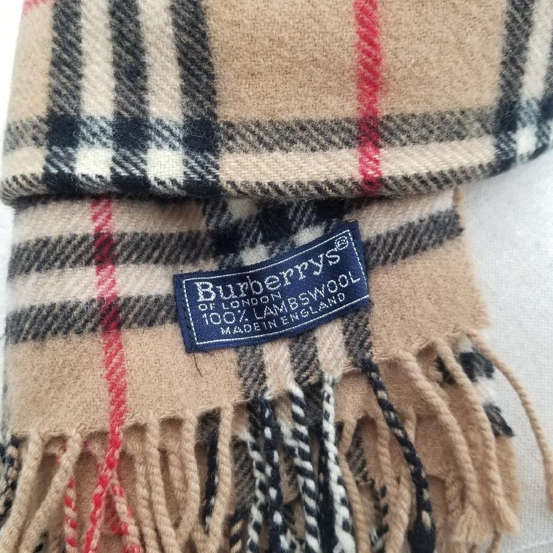 美品 BURBERRY バーバリー マフラー ノバチェック 羊毛