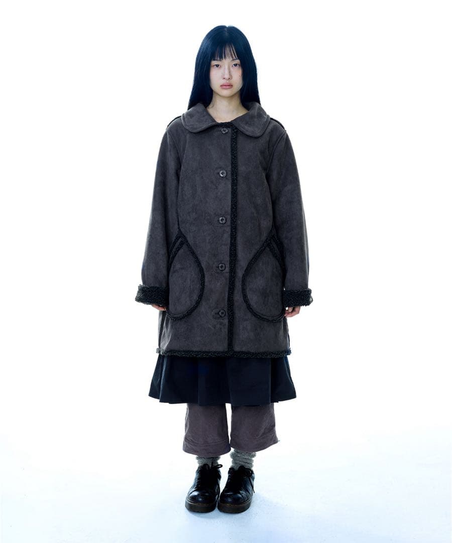ジャケット・アウター COYSEIO ROUND COLLAR SUEDE JACKET