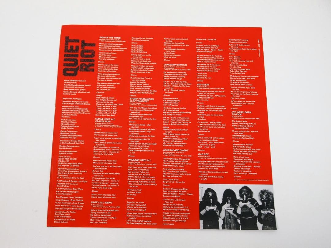 ポスター付！見本盤 QUIET RIOT CONDITION CRITICAL