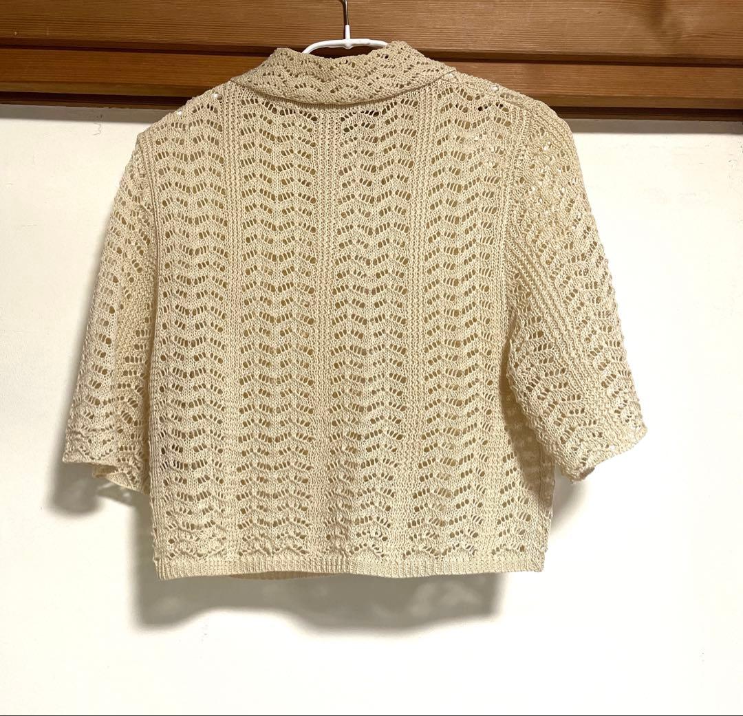 tomato　todayful Lace Knit Shirts クリーム