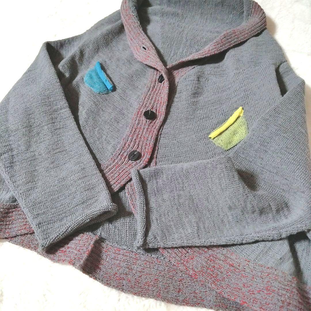 美品 慈雨 センソユニコ 定番 スラリット カーディガン 40