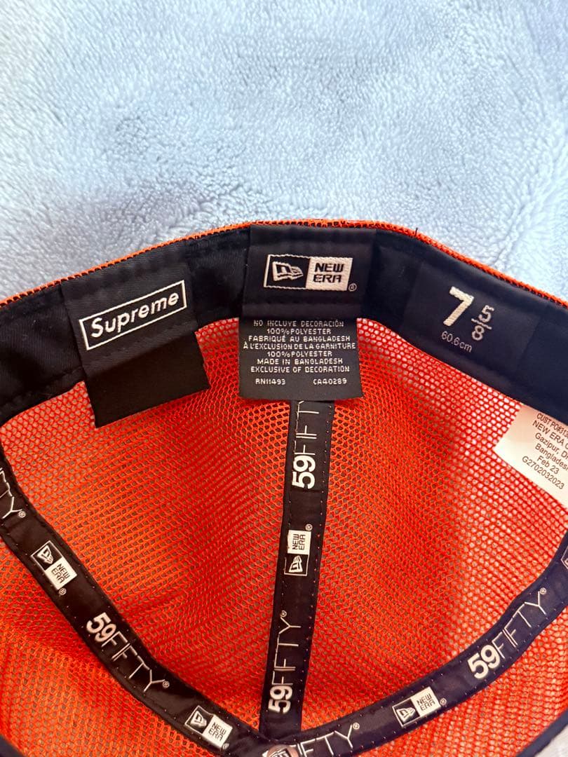 Supreme 59FIFTY オレンジキャップ 7 5/8