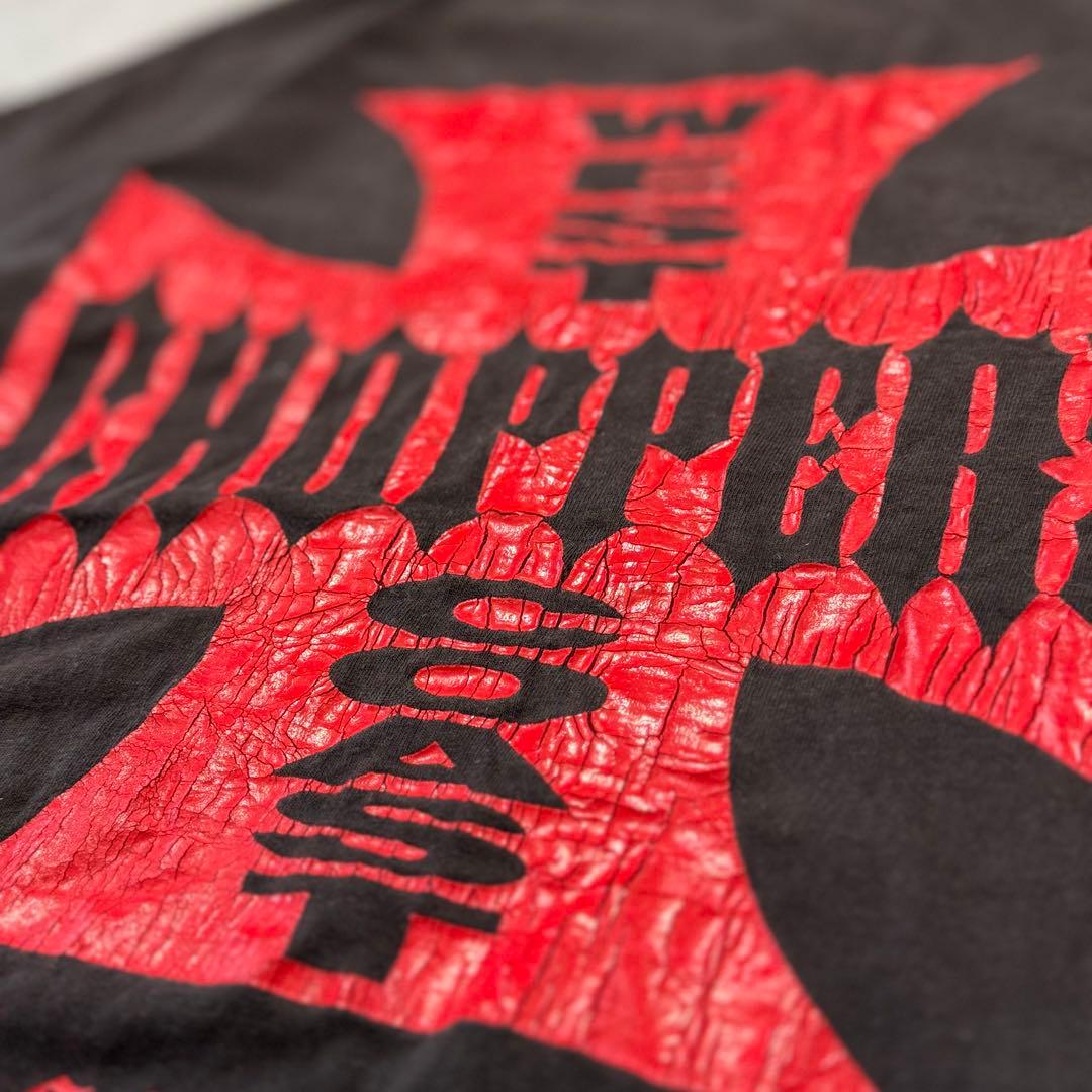 90s USA製 West Coast Choppers アイアンクロス L 黒