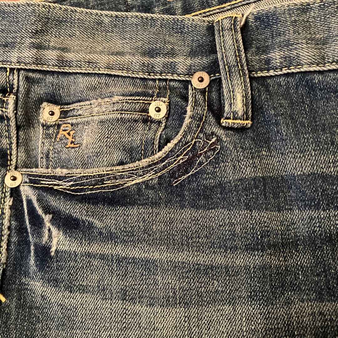 ラルフローレン　スリムフィット ダメージ加工 デニムパンツ　m