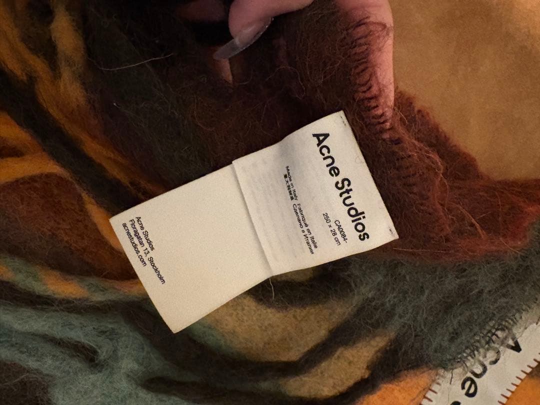 Acne Studiosチェック柄マフラー