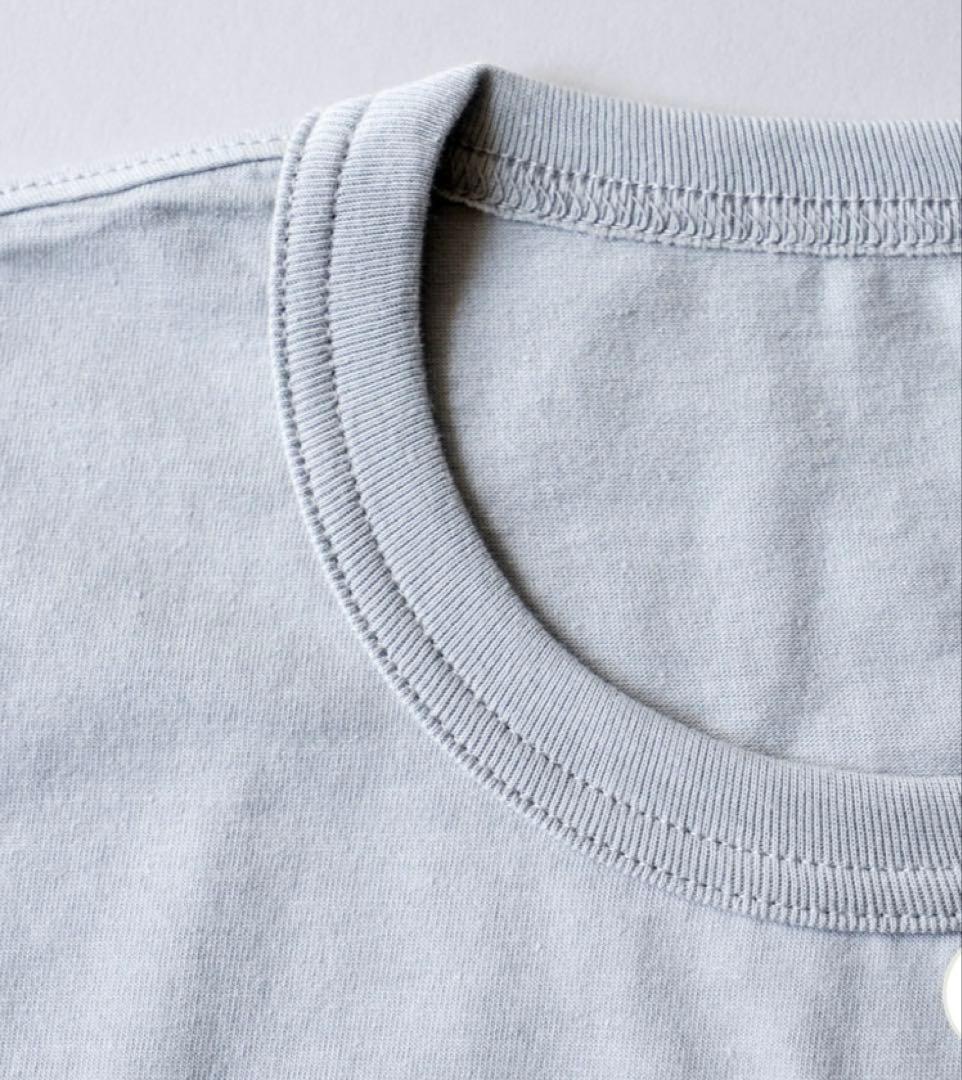 HERENESSヒアネス COTTON×SILKブルーTシャツサイズL未使用品