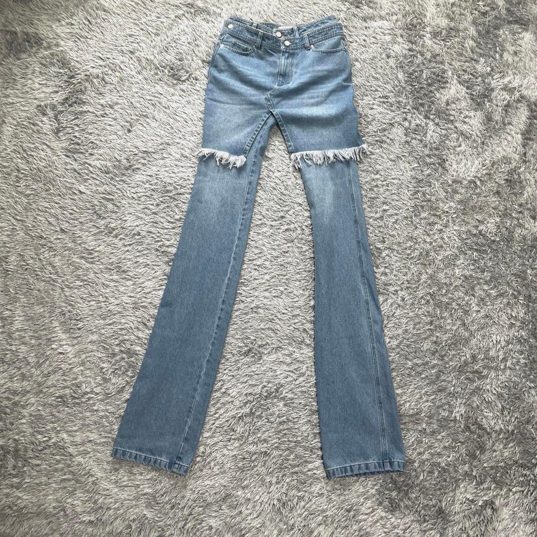 プールデ POOLDE LOOSE DENIM PANTS デニム パンツ S