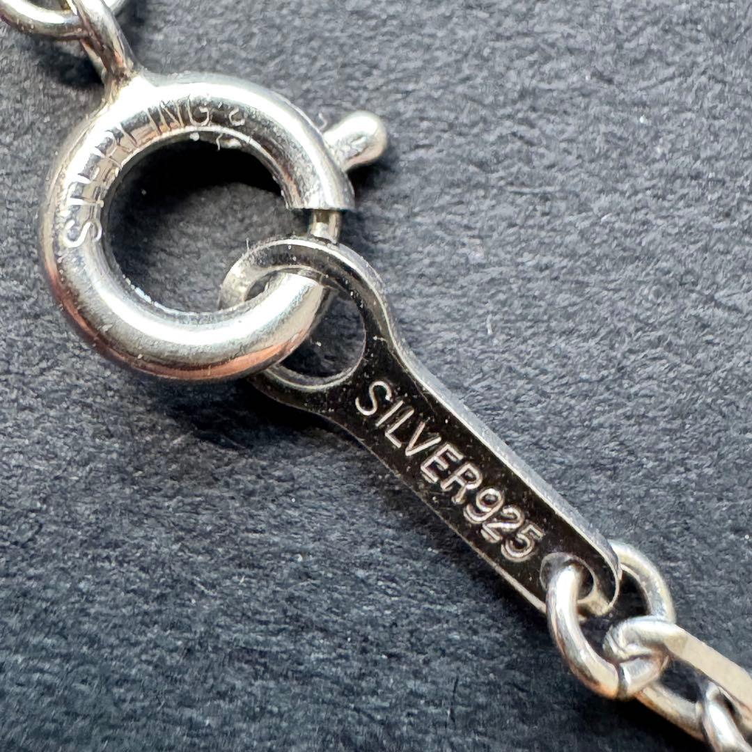 【40㎝ silver925】ヴィンテージ 太角チェーン ネックレス